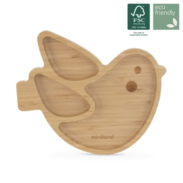 Bebemama-miniland-assiette-en-bois-Oiseau-avec-ventouse-1