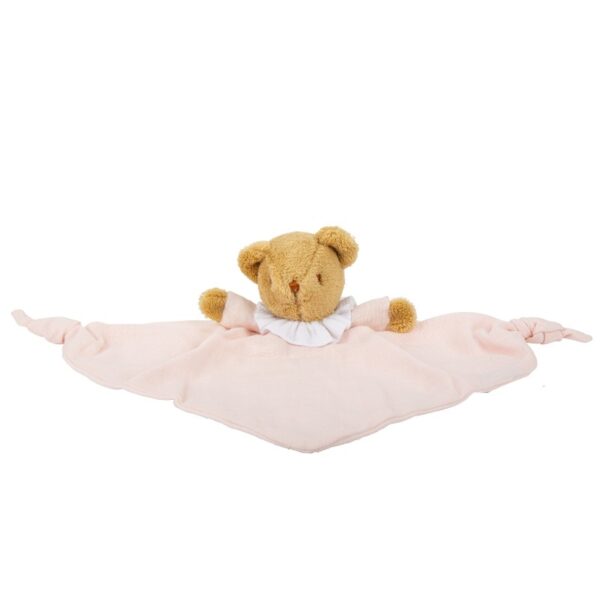 ours-triangle-doudou-avec-hochet-20cm-coton-bio-rose-poudre